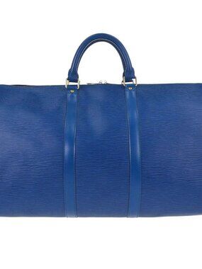 Louis Vuitton Blue Epi Keepall 50 Travel Handbag M42965 VI0915 197960